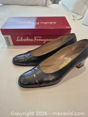 MaxSold Auction: Salvatore Ferragamo Baguette Leather Pumps Size 8 Gray/Anthracite, Comes with Certificate of Authenticity - Toronto (Ontario, Canada) PARTNER MANAGED Estate Sale Online Auction - Yorkville Avenue (CONDO) PART 2