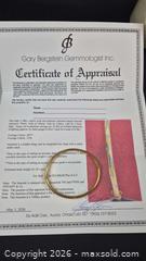 MaxSold Auction: Tiffany & Co. 18K Yellow Gold & Platinum Diamond Bangle Bracelet 39.3 grams with Certificate of Appraisal (Lot 1 of 2) - Toronto (Ontario, Canada) PARTNER MANAGED Estate Sale Online Auction - Yorkville Avenue (CONDO) PART 2