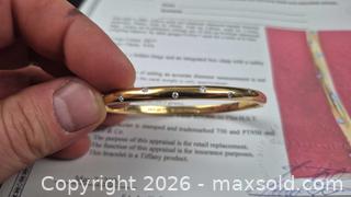 MaxSold Auction: Tiffany & Co. 18K Yellow Gold & Platinum Diamond Bangle Bracelet 39.3 grams with Certificate of Appraisal (Lot 1 of 2) - Toronto (Ontario, Canada) PARTNER MANAGED Estate Sale Online Auction - Yorkville Avenue (CONDO) PART 2
