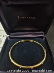 MaxSold Auction: Tiffany & Co. 18K Yellow Gold & Platinum Diamond Bangle Bracelet 39.3 grams with Certificate of Appraisal (Lot 2 of 2) - Toronto (Ontario, Canada) PARTNER MANAGED Estate Sale Online Auction - Yorkville Avenue (CONDO) PART 2