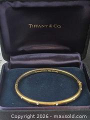 MaxSold Auction: Tiffany & Co. 18K Yellow Gold & Platinum Diamond Bangle Bracelet 39.3 grams with Certificate of Appraisal (Lot 2 of 2) - Toronto (Ontario, Canada) PARTNER MANAGED Estate Sale Online Auction - Yorkville Avenue (CONDO) PART 2