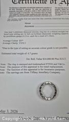 MaxSold Auction: Tiffany & Co. Platinum Diamond Eternity Band, 3.36 ct with Certificate of Appraisal (Lot 2 of 3) - Toronto (Ontario, Canada) PARTNER MANAGED Estate Sale Online Auction - Yorkville Avenue (CONDO) PART 2
