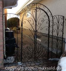 MaxSold Auction: Black Wrought Iron Ornamental Decorative Gate  - Ottawa (Ontario, Canada) PARTNER MANAGED Downsizing Online Auction - Hamelin Crescent