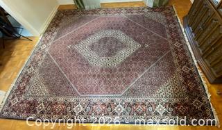 MaxSold Auction: Red & Ivory Persian/Geometric Hand Knotted Area Rug - Ottawa (Ontario, Canada) PARTNER MANAGED Downsizing Online Auction - Hamelin Crescent