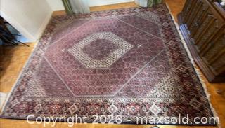 MaxSold Auction: Red & Ivory Persian/Geometric Hand Knotted Area Rug - Ottawa (Ontario, Canada) PARTNER MANAGED Downsizing Online Auction - Hamelin Crescent