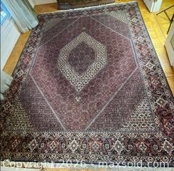 MaxSold Auction: Red & Ivory Persian/Geometric Hand Knotted Area Rug - Ottawa (Ontario, Canada) PARTNER MANAGED Downsizing Online Auction - Hamelin Crescent