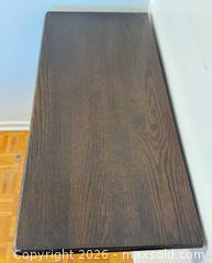 MaxSold Auction: Solid Wood Console Table, Dark Brown Oak Stain - Ottawa (Ontario, Canada) PARTNER MANAGED Downsizing Online Auction - Hamelin Crescent