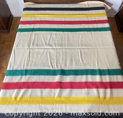 MaxSold Auction: Vintage Hudson Bay Wool Cream with Green, Red, Yellow Stripes No. 2 - Ottawa (Ontario, Canada) PARTNER MANAGED Downsizing Online Auction - Hamelin Crescent