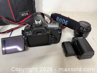 MaxSold Auction: Cannon 60D EOS with 2 lenses, 2 batteries, Rode mic - Toronto (Ontario, Canada) SELLER MANAGED Downsizing Online Auction -  Castlebury Crescent