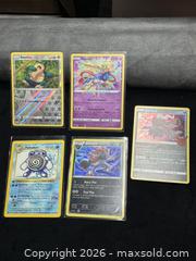 MaxSold Auction: **1st EDITION** Poliwhirl 1999 Base Set + 4 Halo/Rare  Pokémon Trading Card (5) - Antioch (California, USA) SELLER MANAGED Downsizing Online Auction -  Mahogany Way (STORAGE)