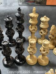 MaxSold Auction: Antique- Genuine "Magic Puzzleball" Hand-Carved Wooden Chess (Complete Set) - Antioch (California, USA) SELLER MANAGED Downsizing Online Auction -  Mahogany Way (STORAGE)