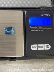 MaxSold Auction: Blue Topaz 8.0 ct Emerald / Rectangular Step Cut - Antioch (California, USA) SELLER MANAGED Downsizing Online Auction -  Mahogany Way (STORAGE)