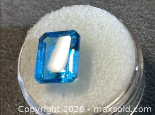 MaxSold Auction: Blue Topaz 8.0 ct Emerald / Rectangular Step Cut - Antioch (California, USA) SELLER MANAGED Downsizing Online Auction -  Mahogany Way (STORAGE)