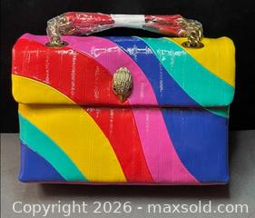 MaxSold Auction: Genuine Kurt Geiger Multicolor Patent Leather Shoulder Bag - Antioch (California, USA) SELLER MANAGED Downsizing Online Auction -  Mahogany Way (STORAGE)