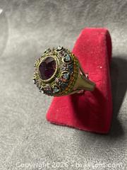 MaxSold Auction: Hedi Daus -Women's Gold-Tone Cocktail Ring  - Antioch (California, USA) SELLER MANAGED Downsizing Online Auction -  Mahogany Way (STORAGE)