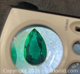 MaxSold Auction: Pair of Loose Pear-Cut Emerald Gemstones - Antioch (California, USA) SELLER MANAGED Downsizing Online Auction -  Mahogany Way (STORAGE)