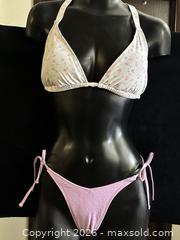 MaxSold Auction: Pink Pastel Floral Tie-Side Bikini, Size S (Never Been Used) - Antioch (California, USA) SELLER MANAGED Downsizing Online Auction -  Mahogany Way (STORAGE)