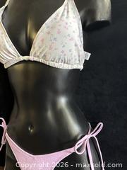 MaxSold Auction: Pink Pastel Floral Tie-Side Bikini, Size S (Never Been Used) - Antioch (California, USA) SELLER MANAGED Downsizing Online Auction -  Mahogany Way (STORAGE)
