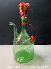 MaxSold Auction: Vintage- Italian Hand-Blown Green Glass Wine Decanter  - Antioch (California, USA) SELLER MANAGED Downsizing Online Auction -  Mahogany Way (STORAGE)