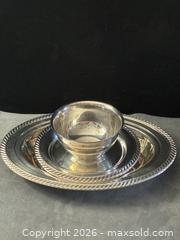 MaxSold Auction: Vintage- Oneida Silver-Plated Serving Platter with Bowl w/ attached Underplate - Antioch (California, USA) SELLER MANAGED Downsizing Online Auction -  Mahogany Way (STORAGE)