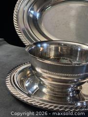MaxSold Auction: Vintage- Oneida Silver-Plated Serving Platter with Bowl w/ attached Underplate - Antioch (California, USA) SELLER MANAGED Downsizing Online Auction -  Mahogany Way (STORAGE)