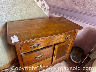 MaxSold Auction: Antique Solid Ash Washstand  - Welland (Ontario, Canada) SELLER MANAGED Estate Sale Online Auction - East Main Street