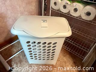 MaxSold Auction: Hamper, Clothing Rack, Storage Shelf and Paper Towels - Welland (Ontario, Canada) SELLER MANAGED Estate Sale Online Auction - East Main Street