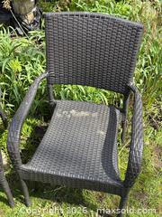 MaxSold Auction: Set of 4 Outdoor Wicker Patio Chairs – Resin Rattan Armchairs - Welland (Ontario, Canada) SELLER MANAGED Estate Sale Online Auction - East Main Street