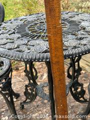 MaxSold Auction: Vintage Cast Iron Garden Bistro Set – Floral Rose Design Table & 2 Chairs - Welland (Ontario, Canada) SELLER MANAGED Estate Sale Online Auction - East Main Street