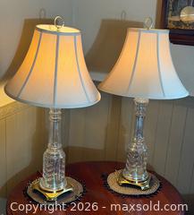 MaxSold Auction: Vintage Clear Cut Crystal Table Lamps - Pair - Welland (Ontario, Canada) SELLER MANAGED Estate Sale Online Auction - East Main Street