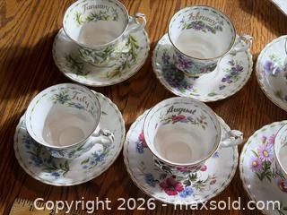 MaxSold Auction: Vintage ROYAL ALBERT Tea Cup of the Month Series - Welland (Ontario, Canada) SELLER MANAGED Estate Sale Online Auction - East Main Street