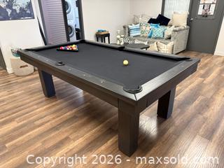 MaxSold Auction: BRAND NEW Paragon Billiards Paragon 2-S, Medium Grey Finish with Tournament Black Worsted Wool Cloth Pool Table + Accessories - Mississauga (Ontario, Canada) SHORT NOTICE PARTNER MANAGED Commercial Liquidation Online Auction - South Sheridan Way