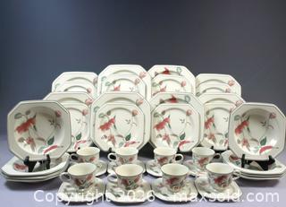MaxSold Auction: LARGE Mikasa Continental SILK FLOWERS F3003 Dinner Set with Salad Plates Soup Bowls Tea Coffee Cups and saucers - Halton Hills (Ontario, Canada) SELLER MANAGED Estate Sale Online Auction - Rexway Drive