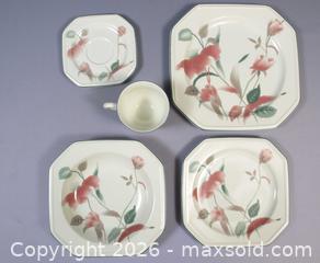 MaxSold Auction: LARGE Mikasa Continental SILK FLOWERS F3003 Dinner Set with Salad Plates Soup Bowls Tea Coffee Cups and saucers - Halton Hills (Ontario, Canada) SELLER MANAGED Estate Sale Online Auction - Rexway Drive