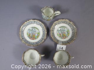 MaxSold Auction: Royal Albert Silver Birch Bone China Cups and Saucers, creamer  - Halton Hills (Ontario, Canada) SELLER MANAGED Estate Sale Online Auction - Rexway Drive