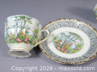 MaxSold Auction: Royal Albert Silver Birch Bone China Cups and Saucers, creamer  - Halton Hills (Ontario, Canada) SELLER MANAGED Estate Sale Online Auction - Rexway Drive