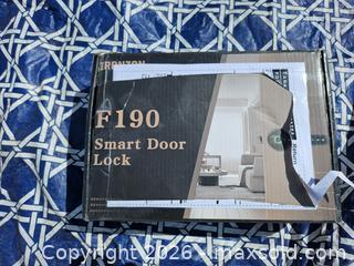 MaxSold Auction: New in Box F190 Fingerprint Door Lock with Keypad Keyless Entry Smart Lock - Mississauga (Ontario, Canada) SELLER MANAGED Reseller Online Auction - Platinum Drive (STORAGE)