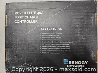 MaxSold Auction: New In Box Renogy MPPT Rover Solar Charger 40A - Mississauga (Ontario, Canada) SELLER MANAGED Reseller Online Auction - Platinum Drive (STORAGE)