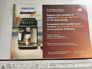 MaxSold Auction: Philips automatic coffee, espresso, cappuccino, ETC maker with frother and Grinder- LatteGo - Mississauga (Ontario, Canada) SELLER MANAGED Reseller Online Auction - Platinum Dr. (STORAGE)