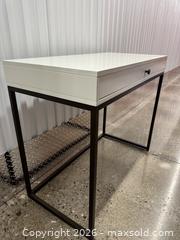 MaxSold Auction: West Elm Delaney Small Desk in White with Black Legs - Toronto (Ontario, Canada) SELLER MANAGED Downsizing Online Auction - Research Road (STORAGE)