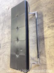 MaxSold Auction: Black Faux Leather Bench with Chrome Legs, 48–60 in - North Las Vegas (Nevada, USA) SELLER MANAGED Reseller Online Auction -  Rockpebble Avenue