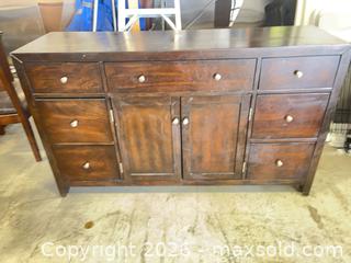 MaxSold Auction: Large Dark Brown Espresso Engineered Wood Sideboard / Buffet - North Las Vegas (Nevada, USA) SELLER MANAGED Reseller Online Auction -  Rockpebble Avenue