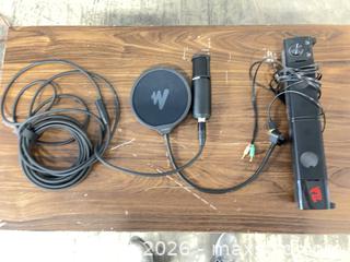 MaxSold Auction: Maono Microphone (USB, XLR, 3.5mm) with Pop Filter & Cables - North Las Vegas (Nevada, USA) SELLER MANAGED Reseller Online Auction -  Rockpebble Avenue