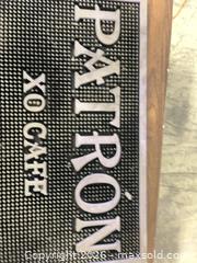 MaxSold Auction: Patrón Branded Bar Mat with Wood-Backed Rubber/PVC - North Las Vegas (Nevada, USA) SELLER MANAGED Reseller Online Auction -  Rockpebble Avenue