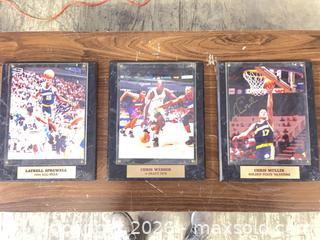 MaxSold Auction: Set of 3 Framed Signed Photos: Sprewell, Webber, Mullin - North Las Vegas (Nevada, USA) SELLER MANAGED Reseller Online Auction -  Rockpebble Avenue