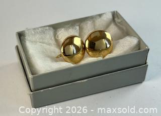 MaxSold Auction: 14K GOLD domed button earrings  - Whitchurch-Stouffville (Ontario, Canada) SELLER MANAGED Estate Sale Online Auction -  Dorman Drive