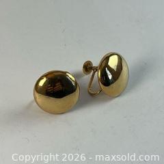 MaxSold Auction: 14K GOLD domed button earrings  - Whitchurch-Stouffville (Ontario, Canada) SELLER MANAGED Estate Sale Online Auction -  Dorman Drive
