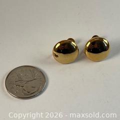 MaxSold Auction: 14K GOLD domed button earrings  - Whitchurch-Stouffville (Ontario, Canada) SELLER MANAGED Estate Sale Online Auction -  Dorman Drive
