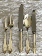 MaxSold Auction: Estate Sterling Silver BIRKS Royal Tudor flatware A: Dinner service - 8 five-piece sets  - Whitchurch-Stouffville (Ontario, Canada) SELLER MANAGED Estate Sale Online Auction -  Dorman Drive