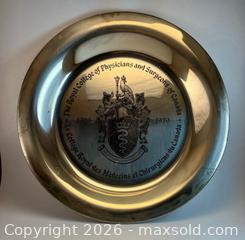 MaxSold Auction: Solid sterling silver RCPSC commemorative plate  - Whitchurch-Stouffville (Ontario, Canada) SELLER MANAGED Estate Sale Online Auction -  Dorman Drive